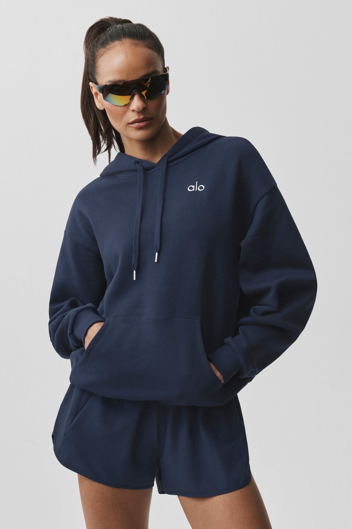 Sweat à capuche Accolade - Bleu marine