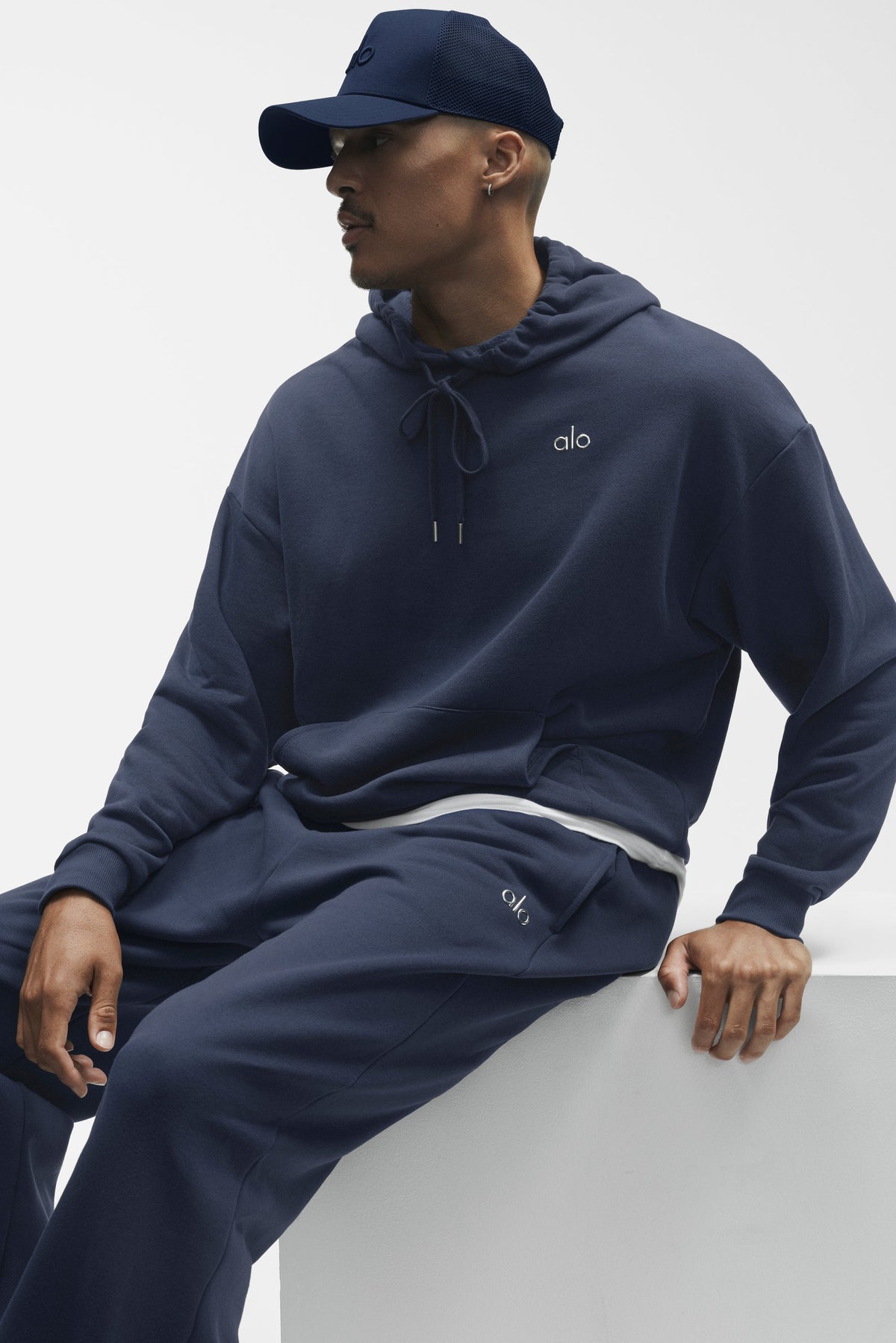 Sweat à capuche Accolade - Bleu marine