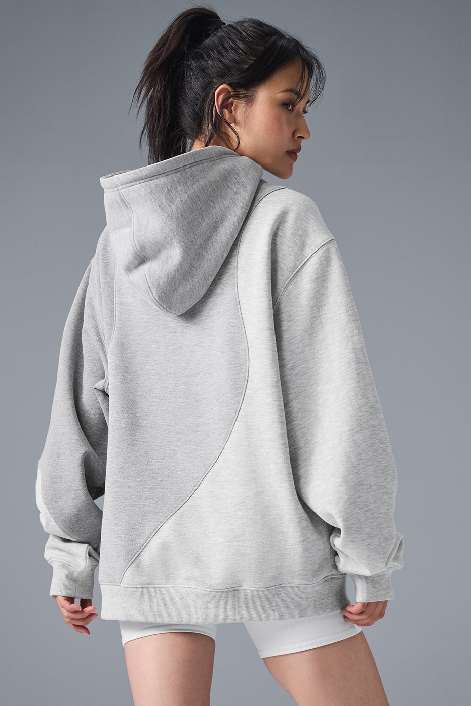 Sweat à capuche Make Waves - Gris chiné sport ton sur ton