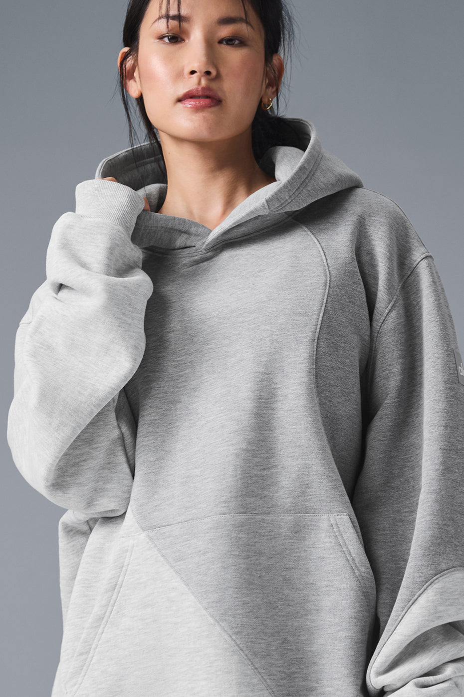 Sweat à capuche Make Waves - Gris chiné sport ton sur ton