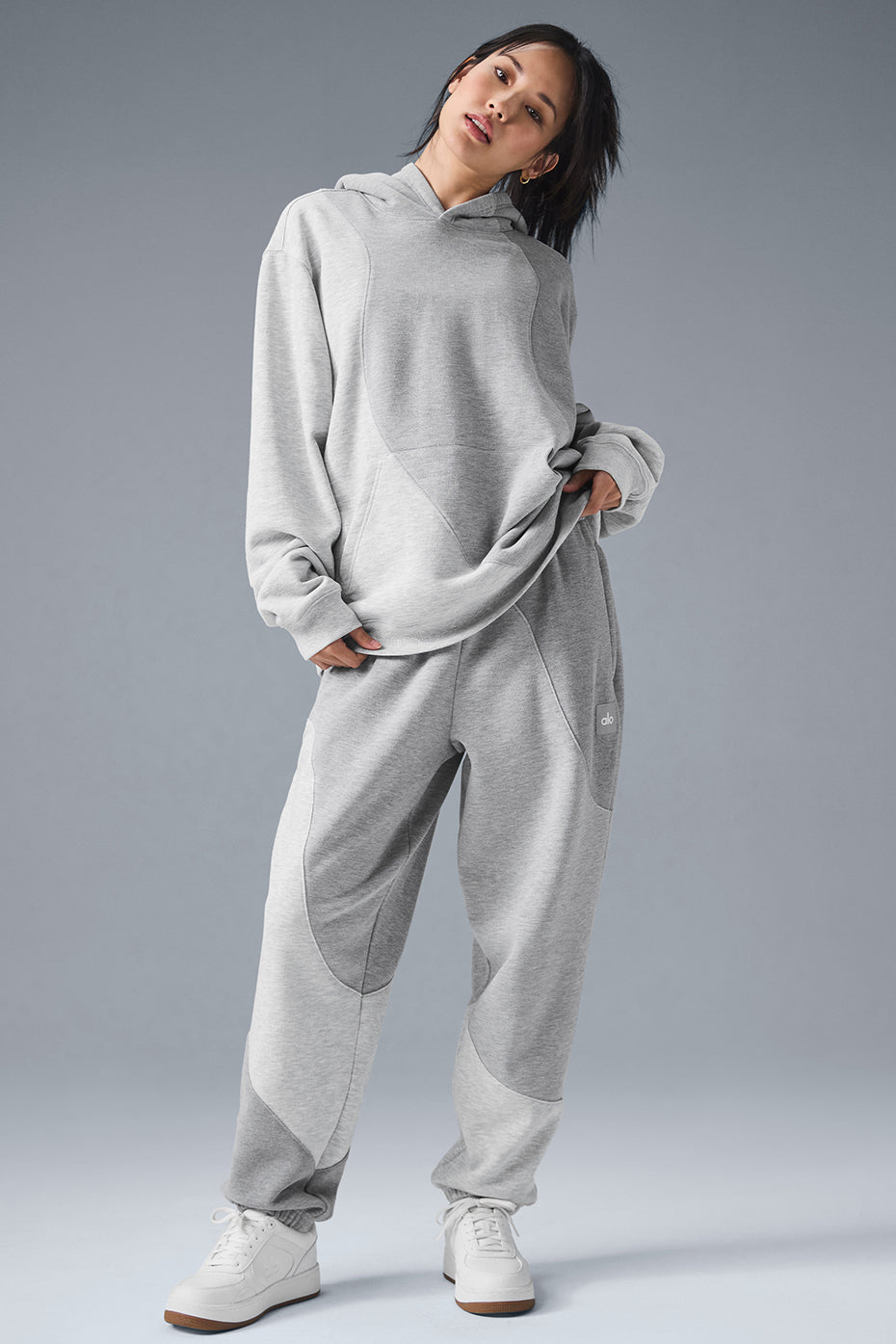 Sweat à capuche Make Waves - Gris chiné sport ton sur ton