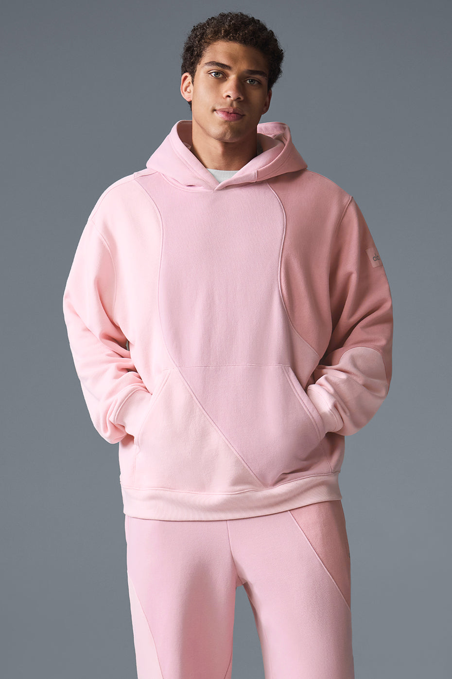 Sweat à capuche Make Waves - Rose coucher de soleil ton sur ton
