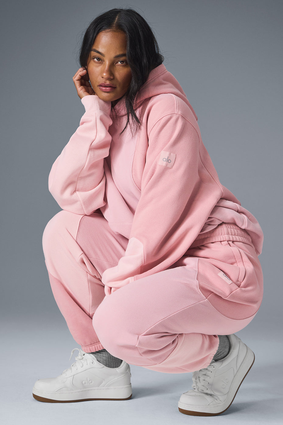 Sweat à capuche Make Waves - Rose coucher de soleil ton sur ton