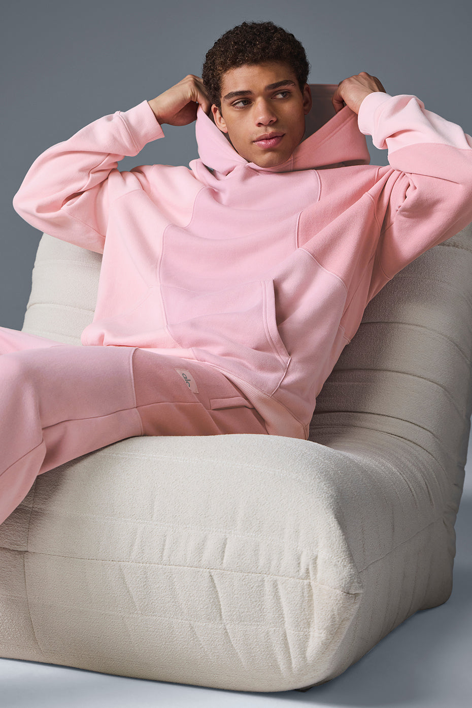 Sweat à capuche Make Waves - Rose coucher de soleil ton sur ton