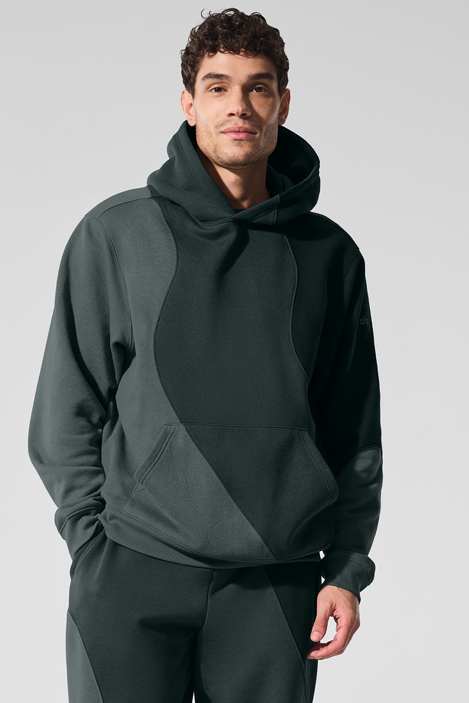 Sweat à capuche Make Waves - Vert charbon ton sur ton