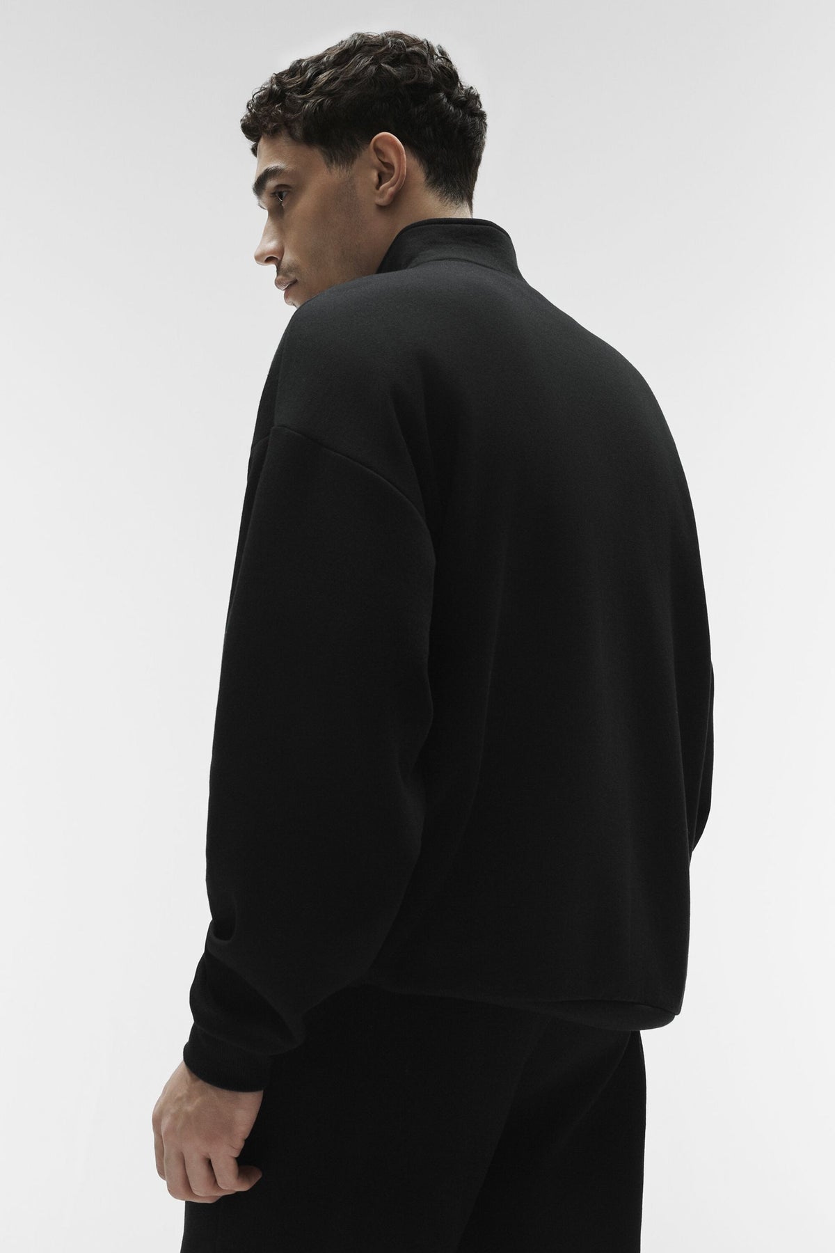 Pull à col zippé 1/4 Accolade - Noir