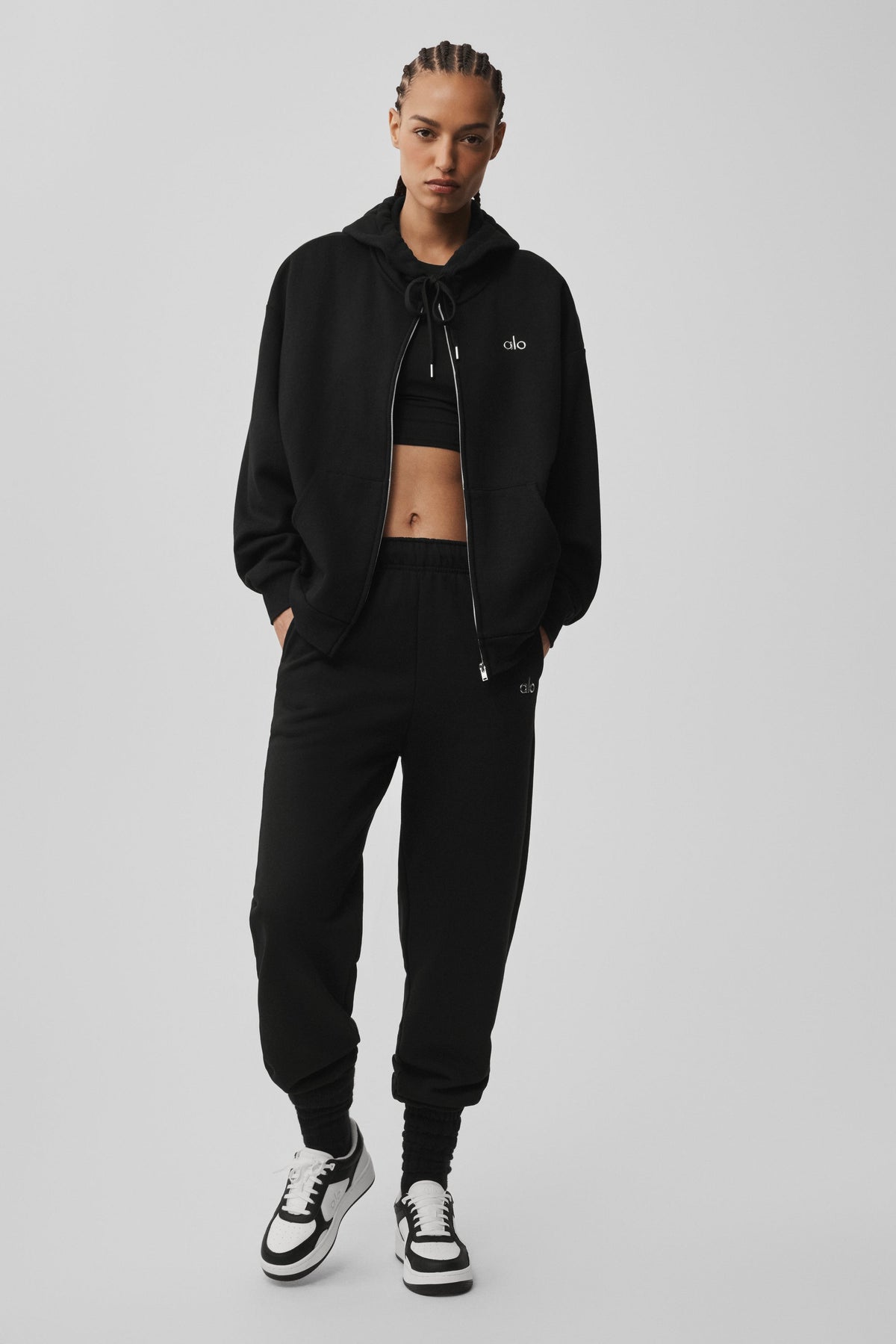 Sweat à capuche entièrement zippé Accolade - Noir