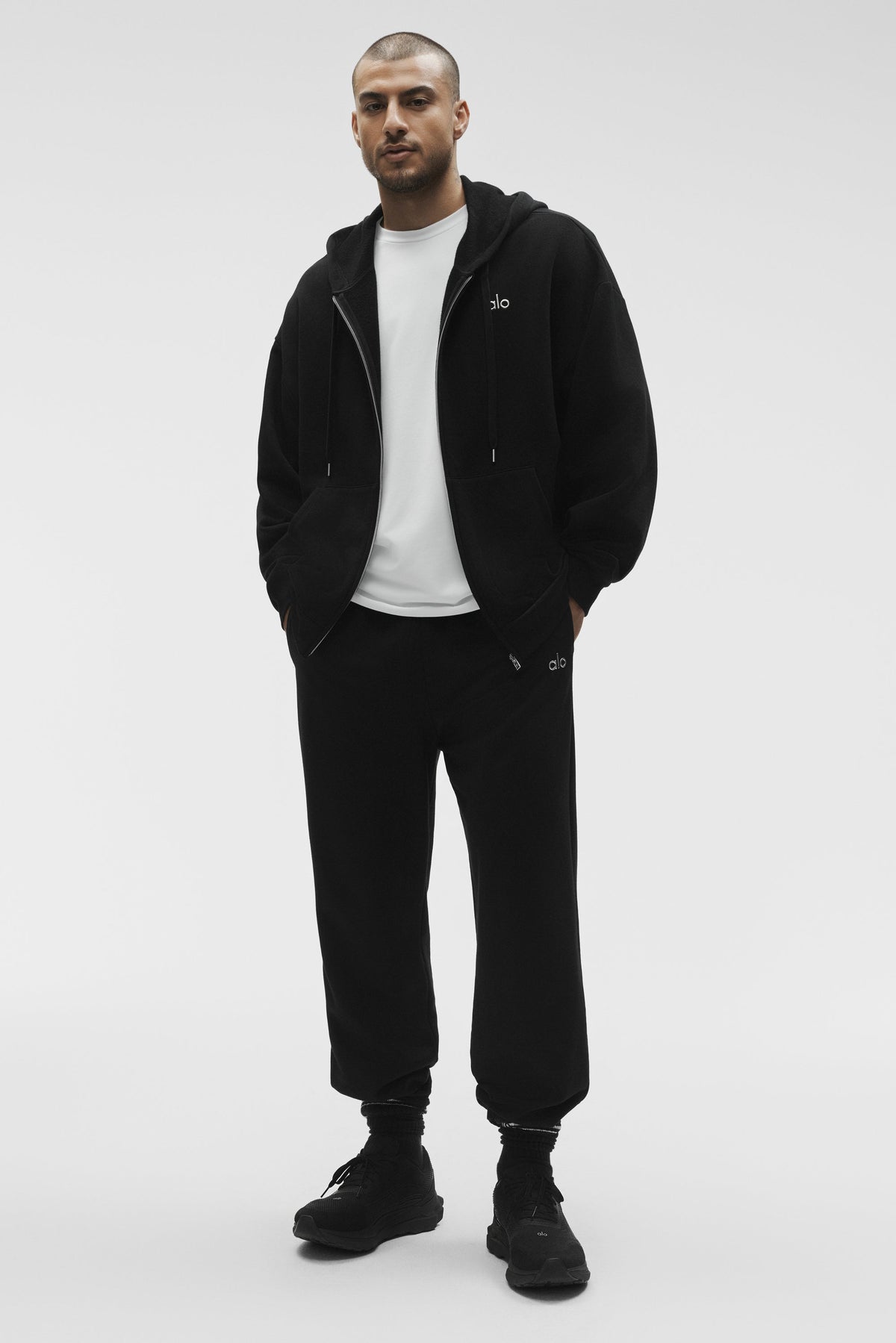 Sweat à capuche entièrement zippé Accolade - Noir