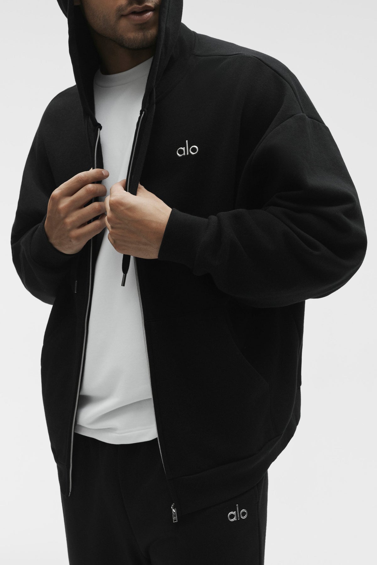 Sweat à capuche entièrement zippé Accolade - Noir