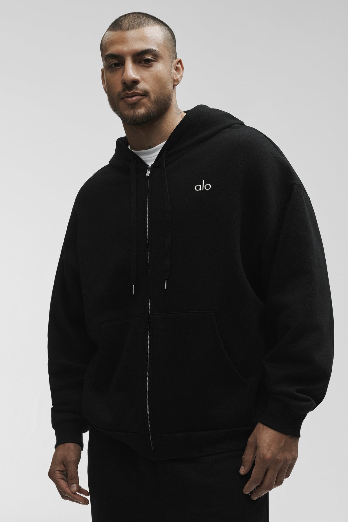 Sweat à capuche entièrement zippé Accolade - Noir