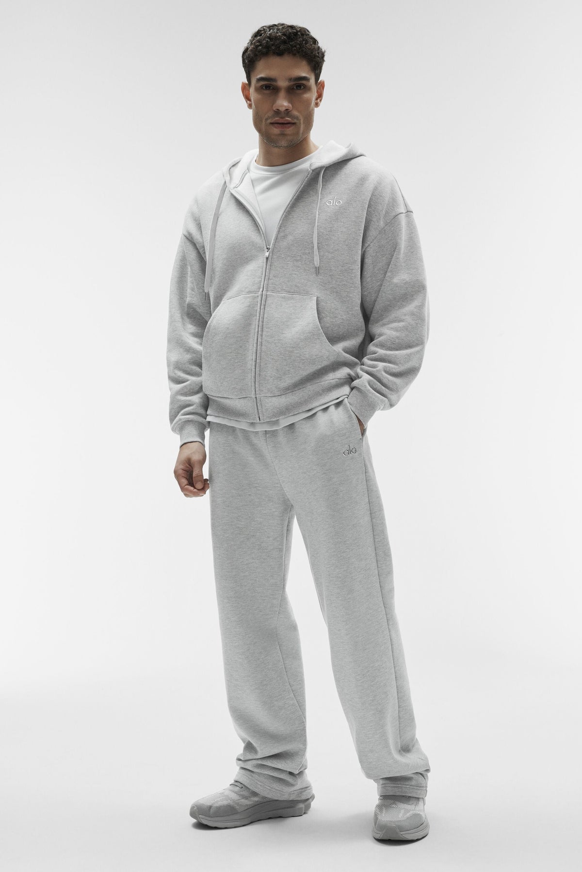 Sweat à capuche entièrement zippé Accolade - Gris chiné sport