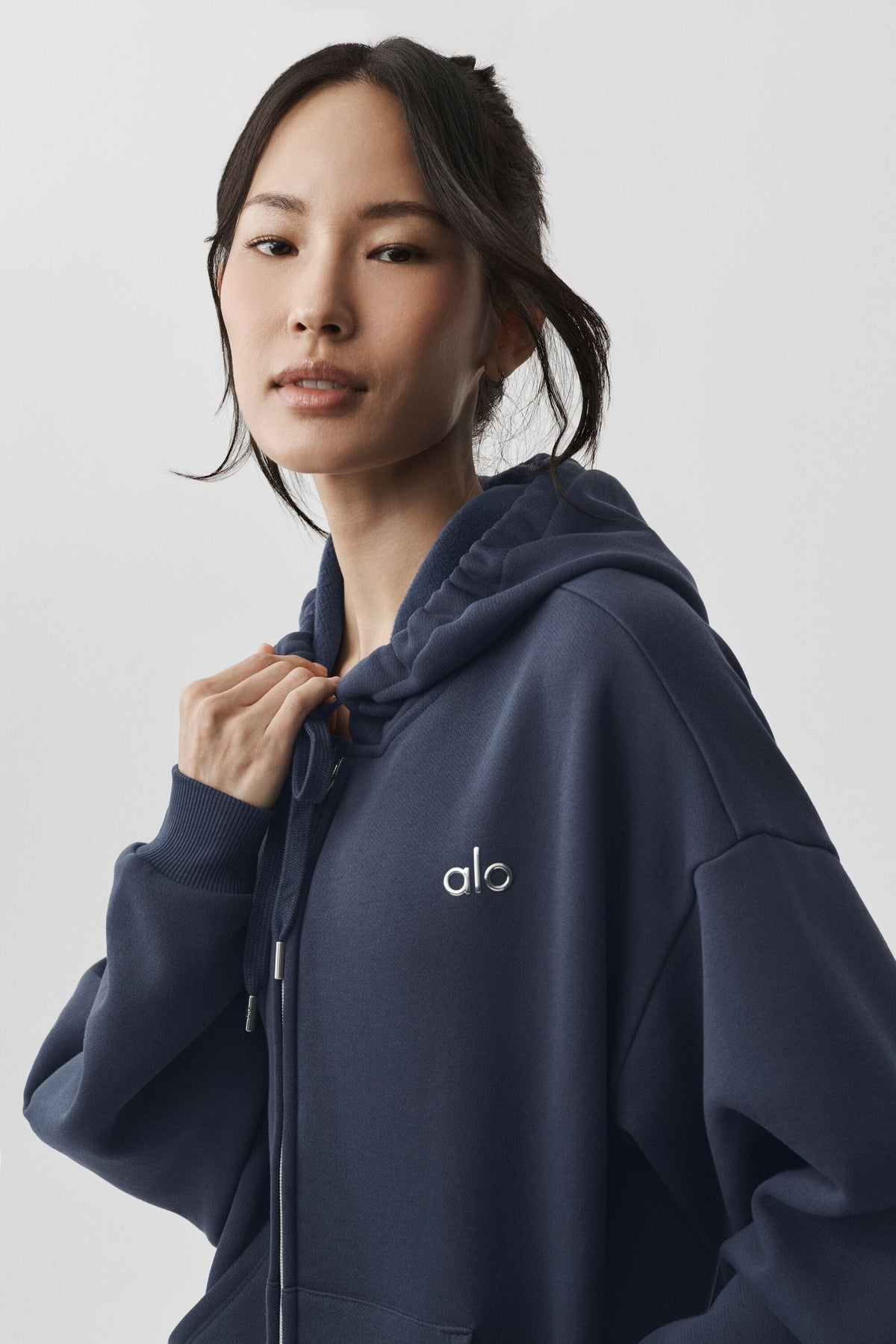 Sweat à capuche entièrement zippé Accolade - Bleu marine