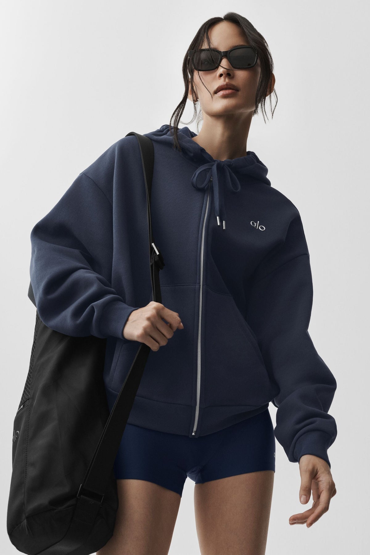 Sweat à capuche entièrement zippé Accolade - Bleu marine