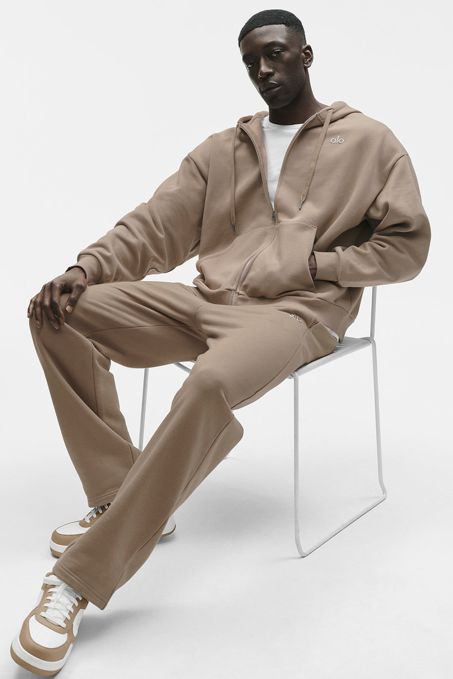 Sweat à capuche entièrement zippé Accolade - Gravier