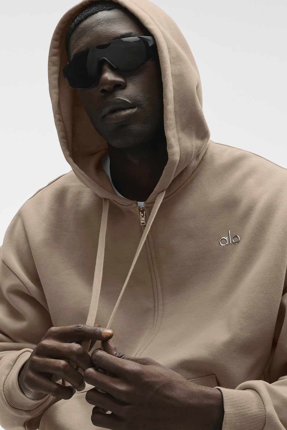 Sweat à capuche entièrement zippé Accolade - Gravier