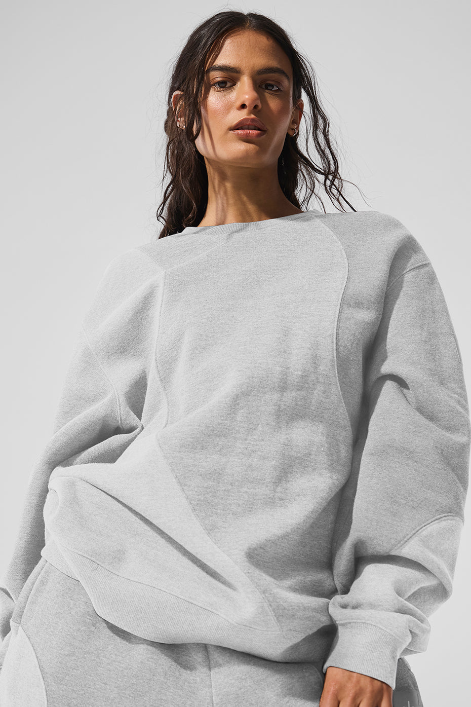 Pull à col rond Make Waves - Gris chiné sport ton sur ton