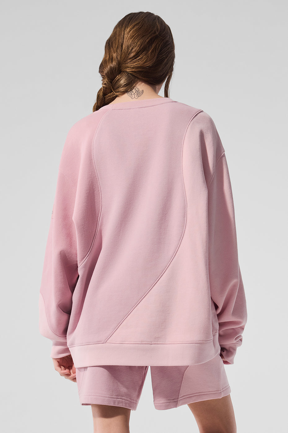 Pull à col rond Make Waves - Rose coucher de soleil ton sur ton