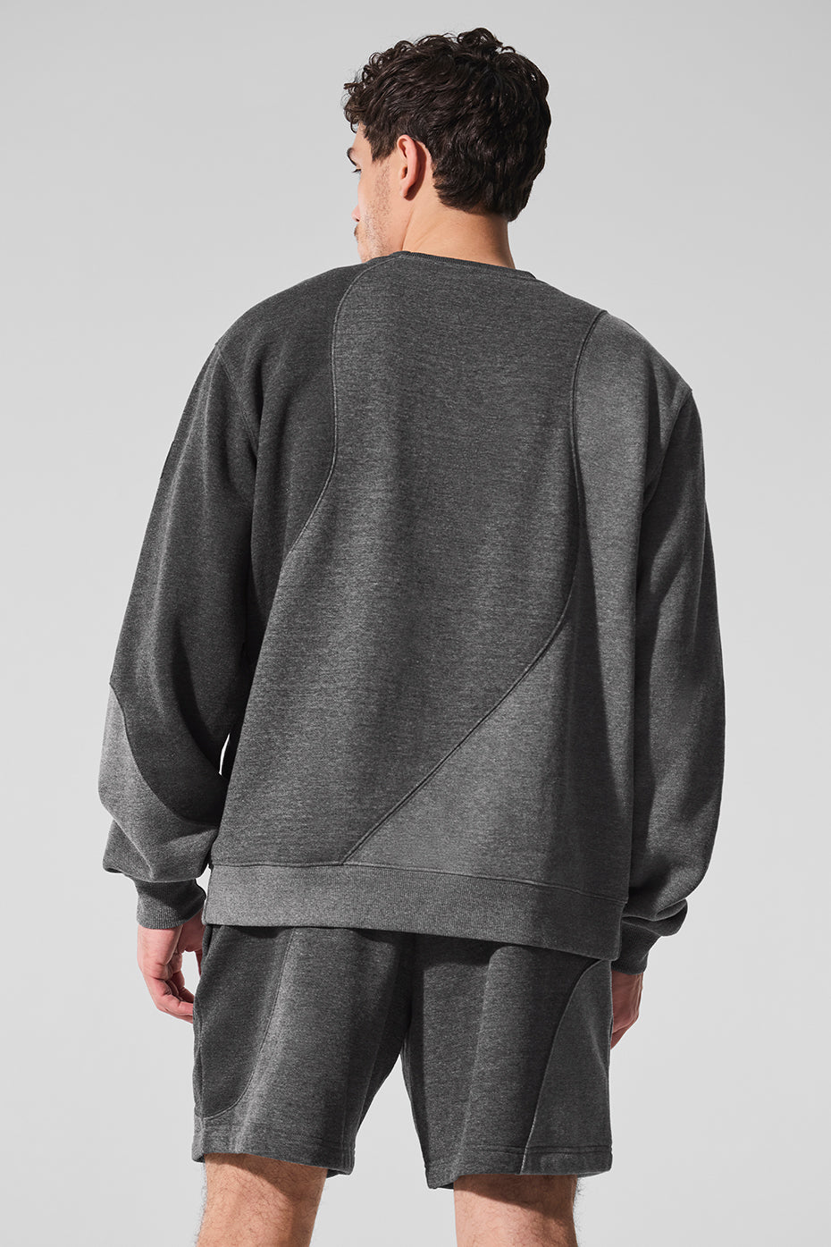 Pull à col rond Make Waves - Gris foncé chiné ton sur ton