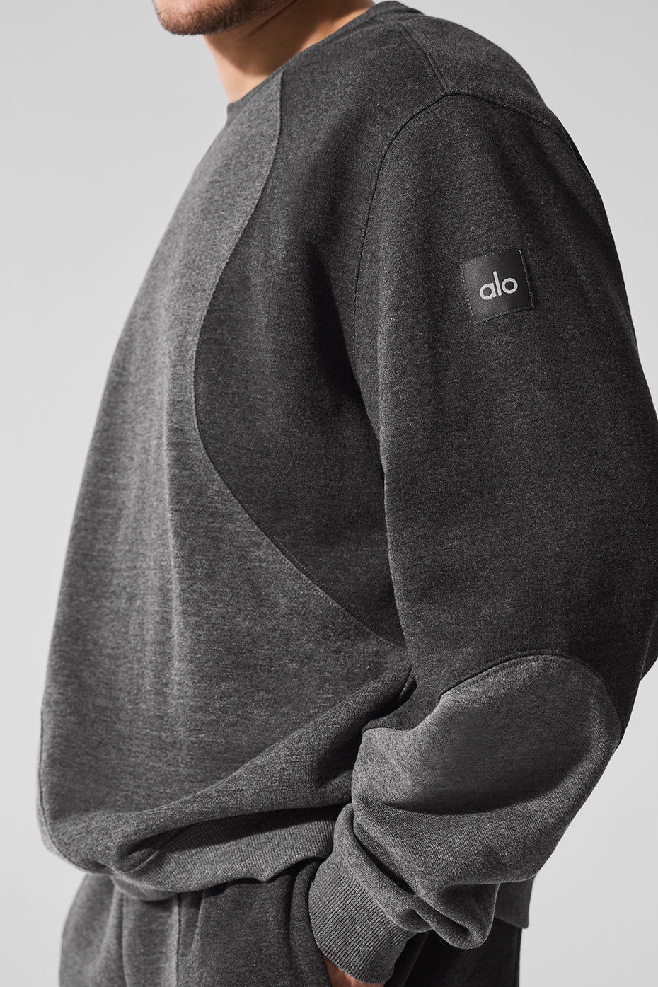Pull à col rond Make Waves - Gris foncé chiné ton sur ton