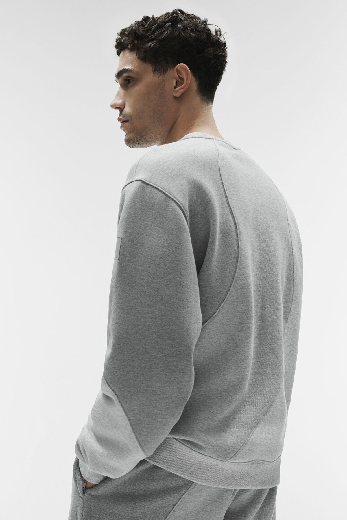 Pull à col rond Make Waves - Gris chiné sport ton sur ton