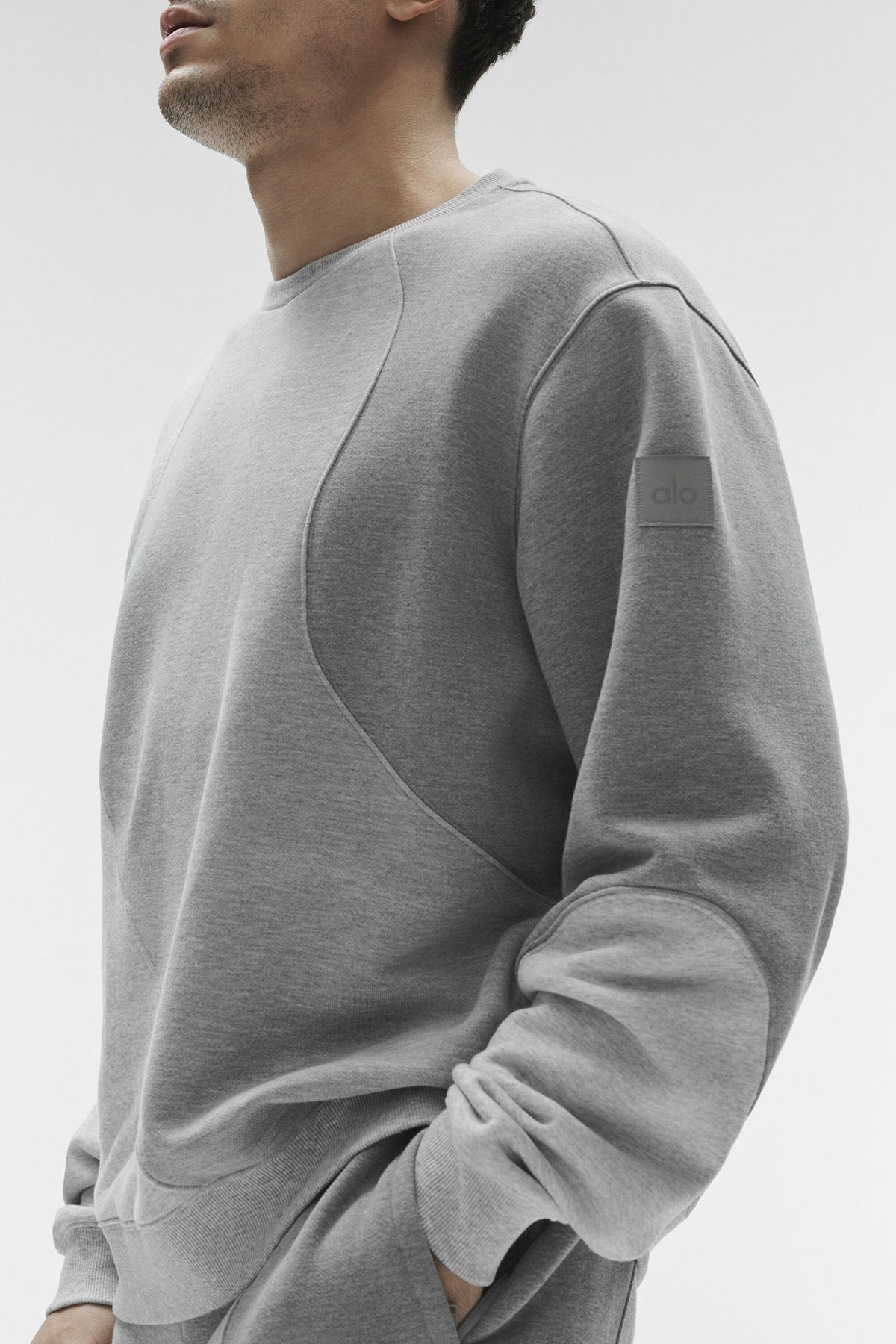 Pull à col rond Make Waves - Gris chiné sport ton sur ton