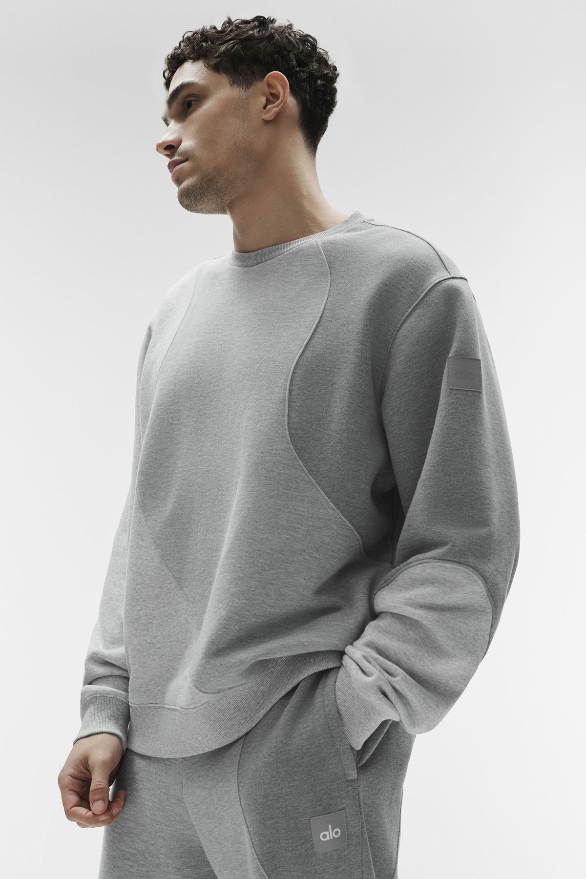 Pull à col rond Make Waves - Gris chiné sport ton sur ton