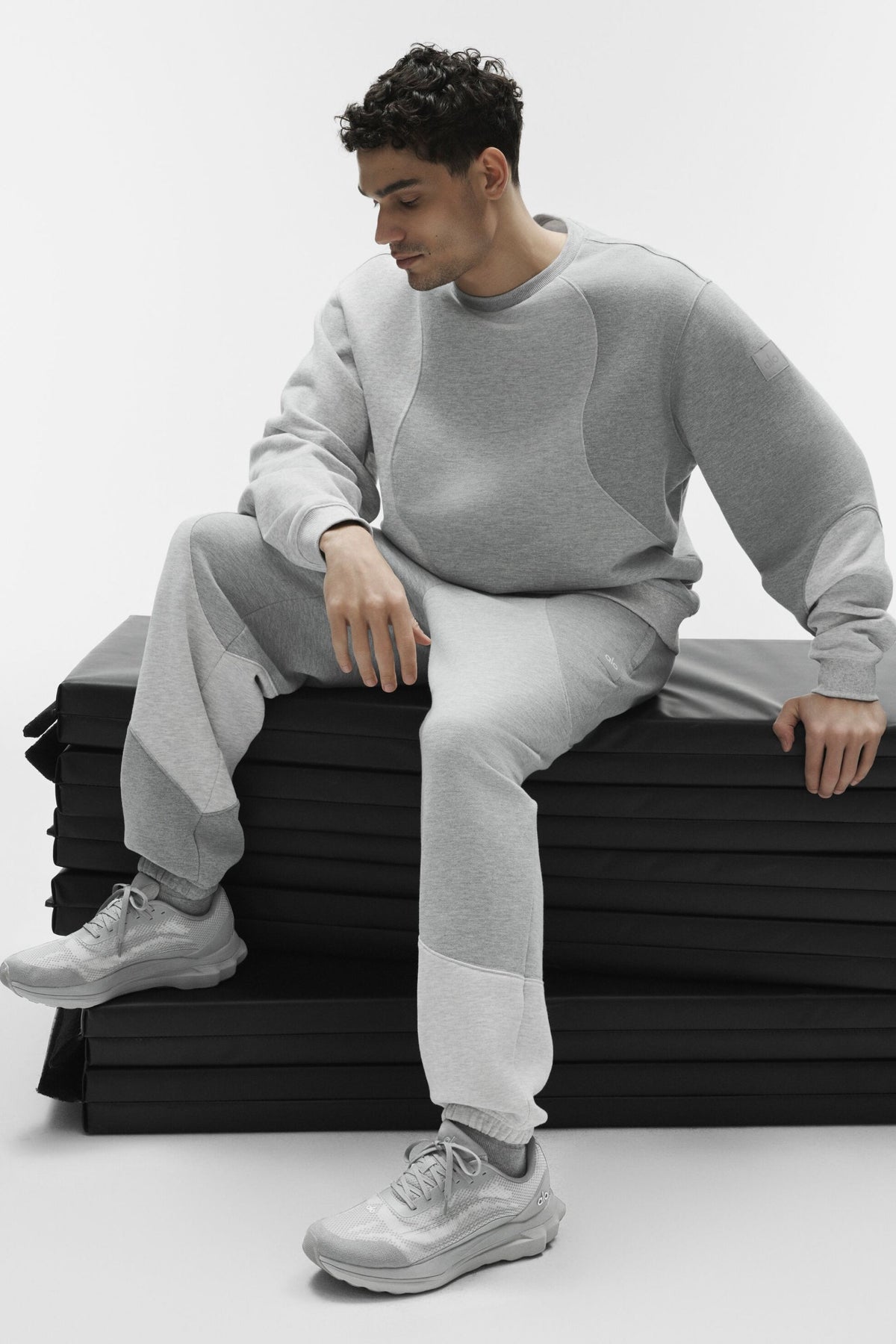 Pull à col rond Make Waves - Gris chiné sport ton sur ton