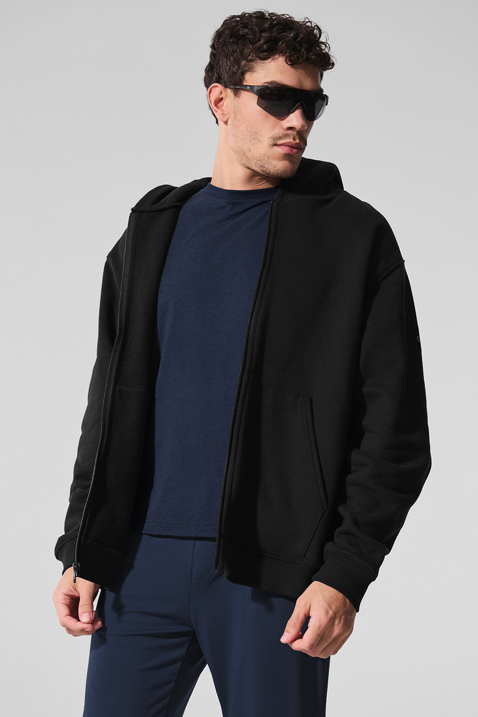 Sweat épais à capuche entièrement zippé Renown - Noir