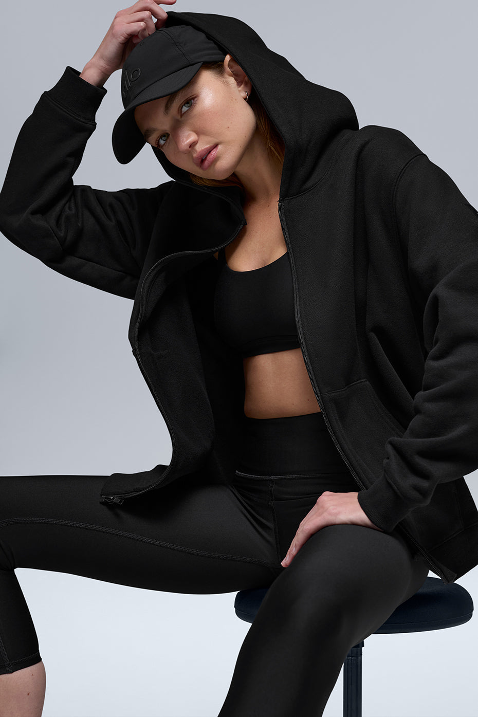 Sweat épais à capuche entièrement zippé Renown - Noir