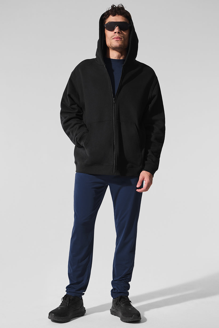 Sweat épais à capuche entièrement zippé Renown - Noir