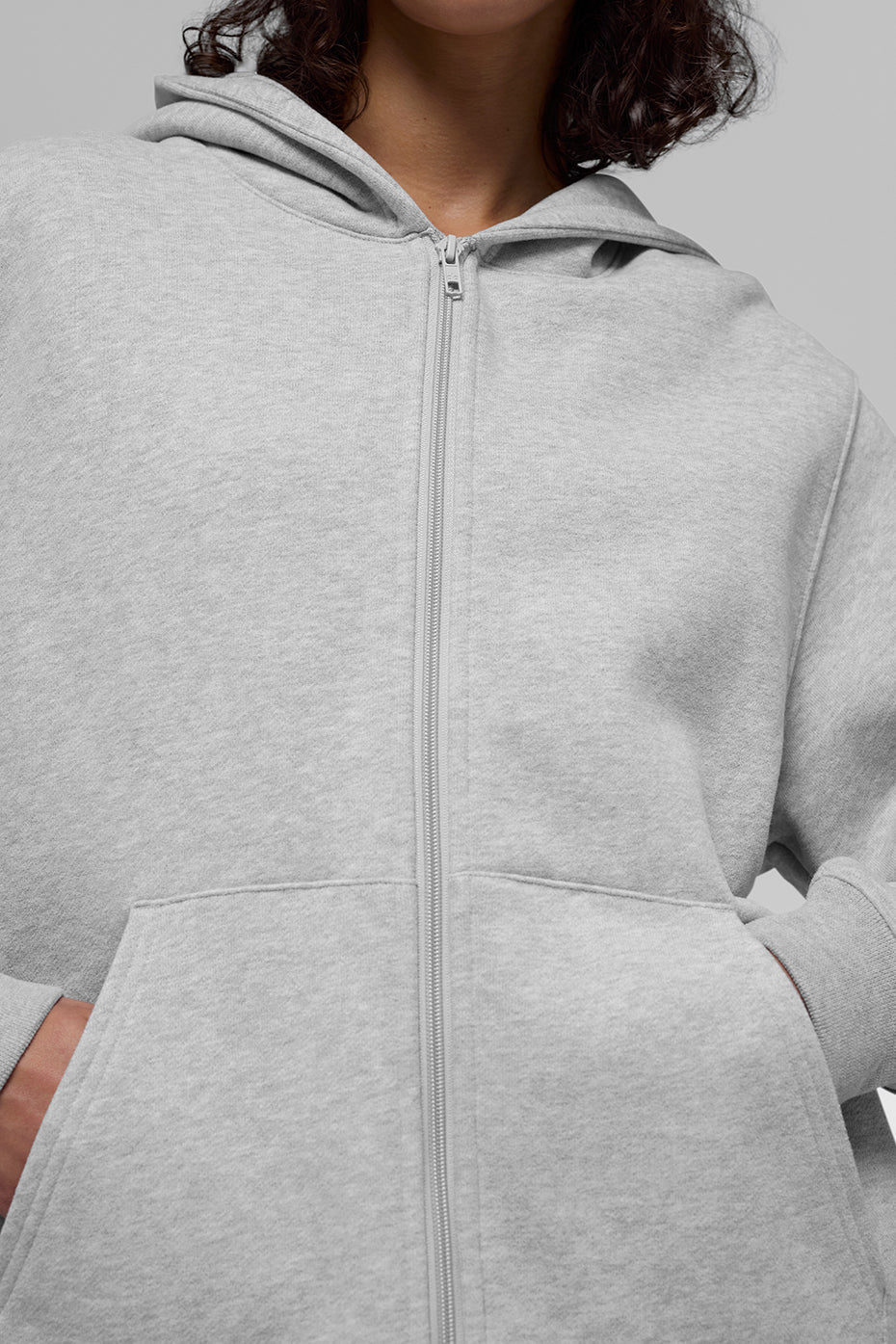 Sweat épais à capuche entièrement zippé Renown - Gris chiné sport