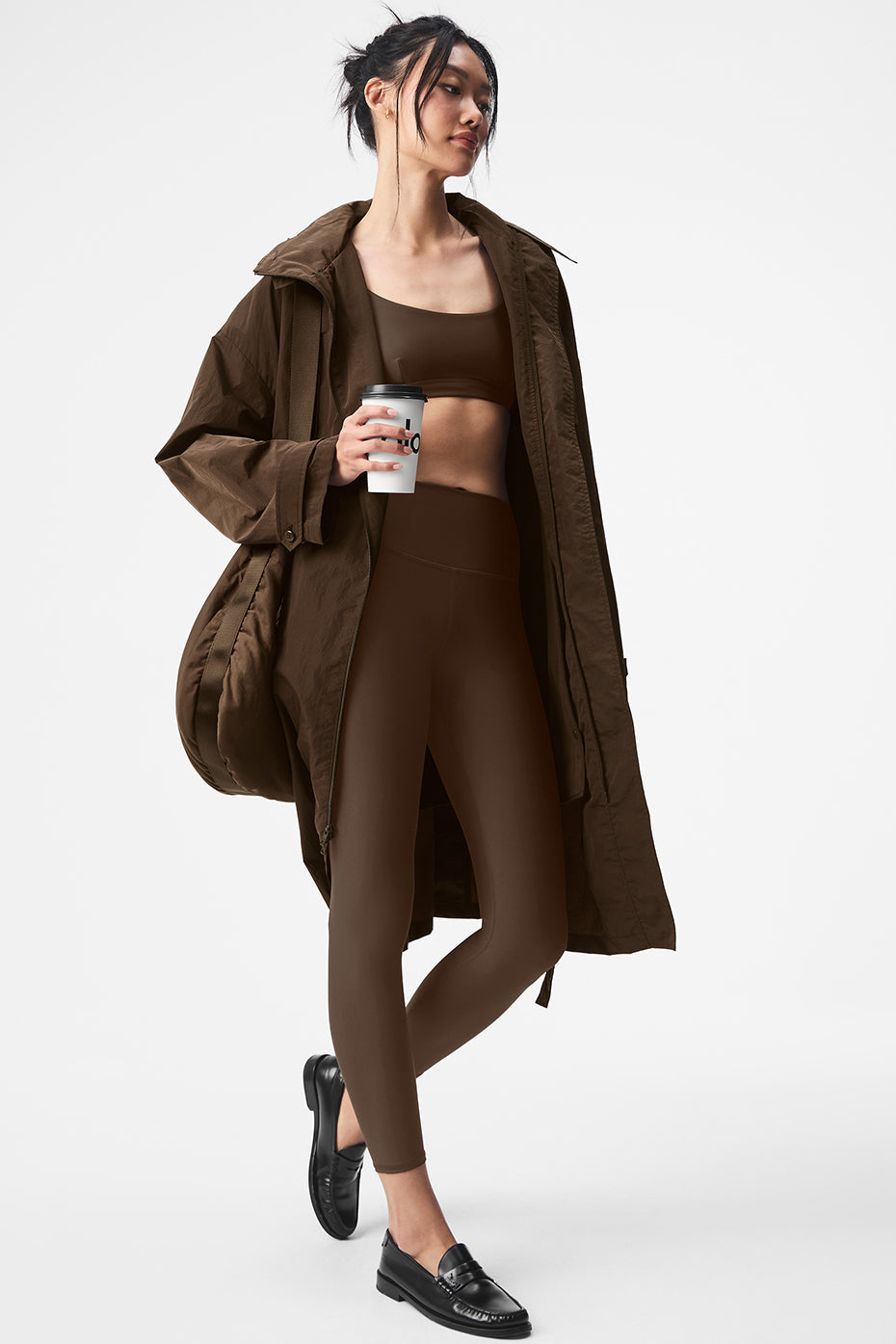 Trench froissé On The Move - Espresso