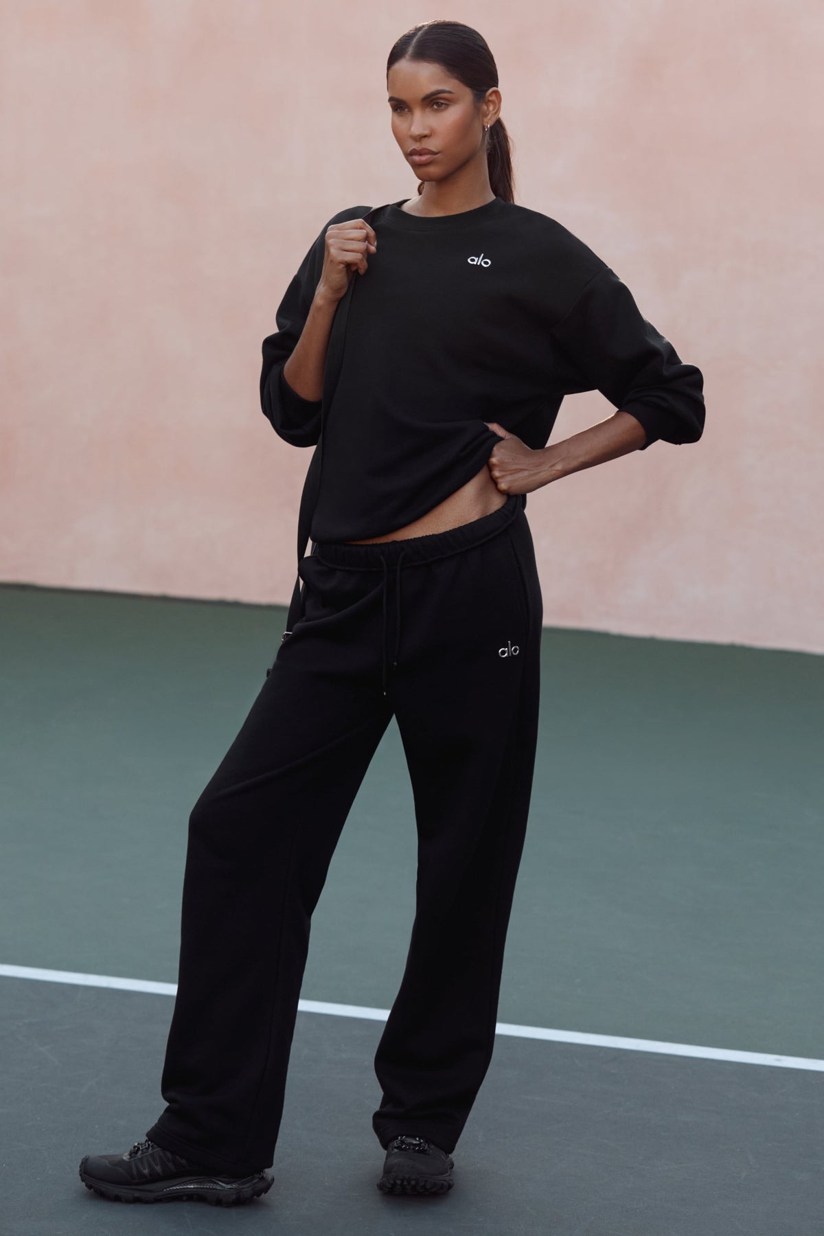 Pantalon de jogging droit Accolade - Noir