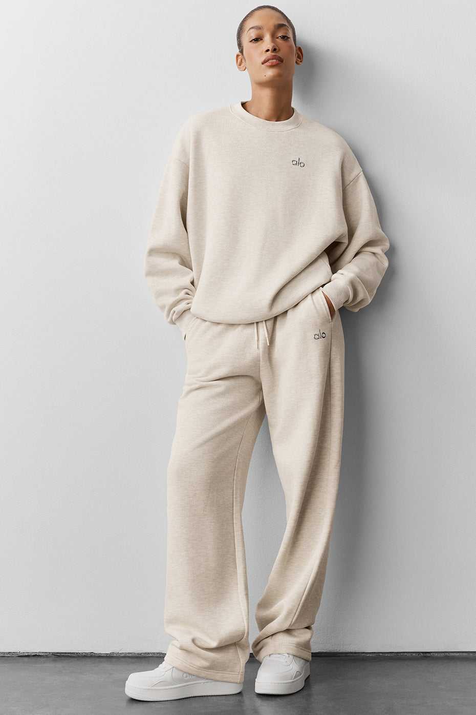 Pantalon de jogging droit Accolade - Flocons d’avoine chiné