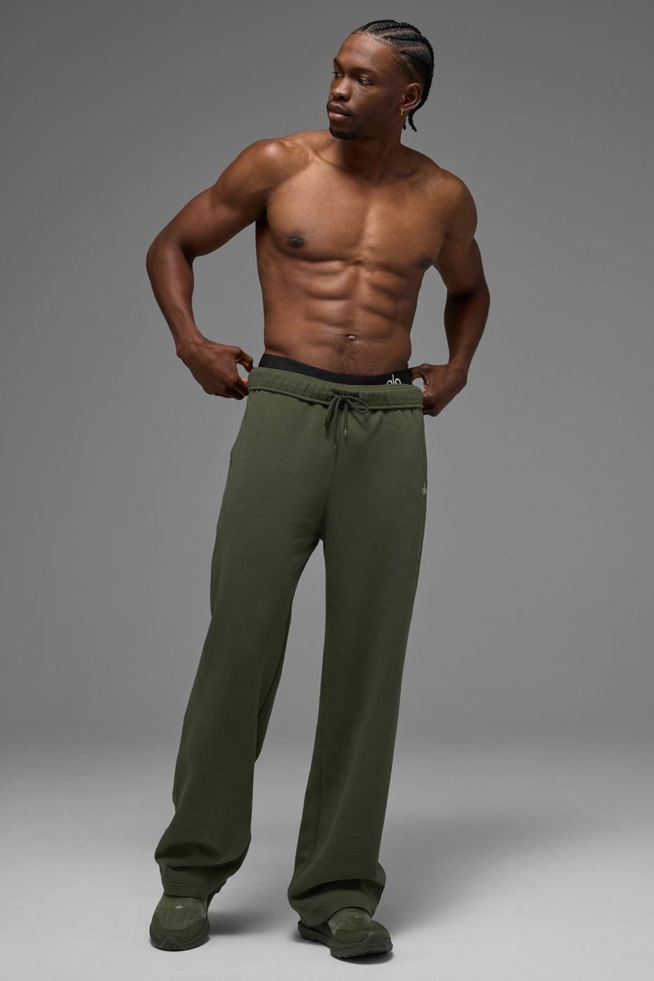 Pantalon de jogging droit Accolade - Olive verte