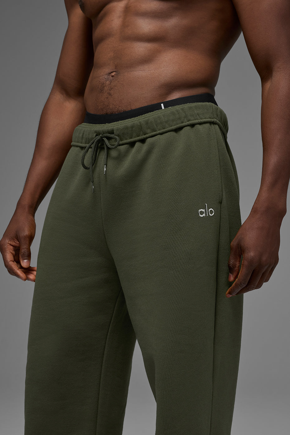 Pantalon de jogging droit Accolade - Olive verte