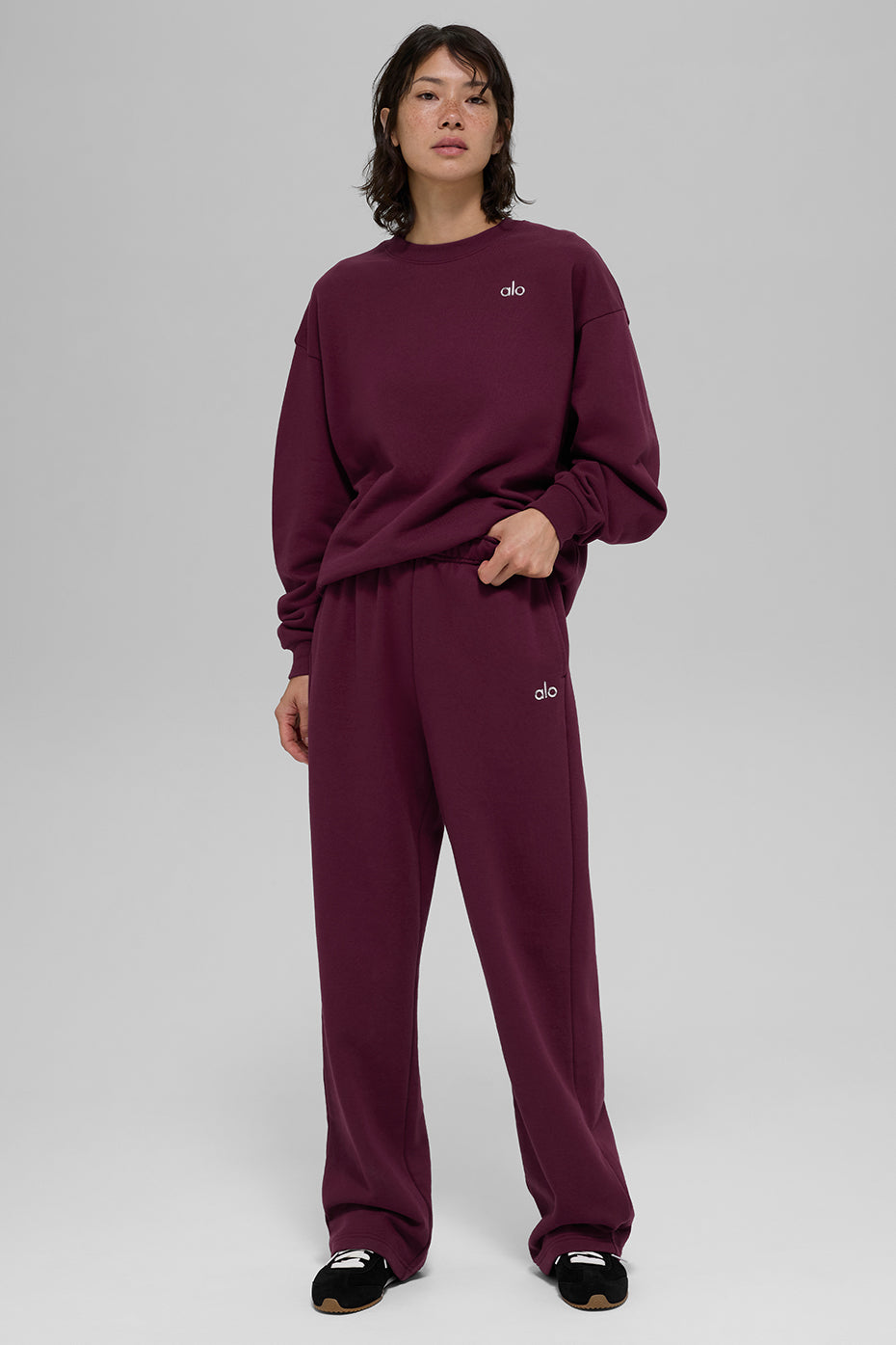 Pantalon de jogging droit Accolade - Bordeaux
