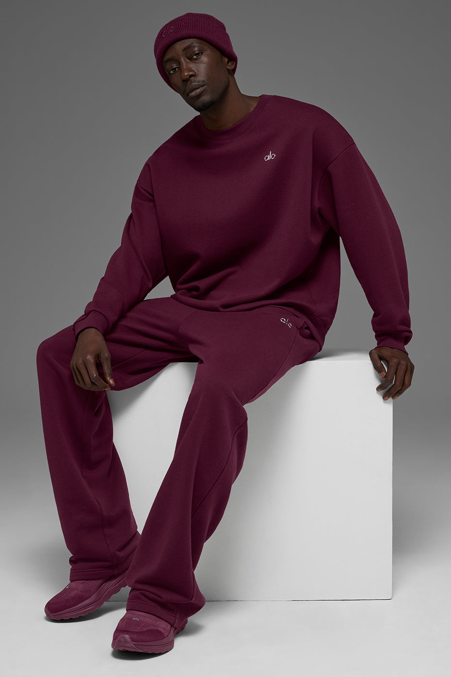 Pantalon de jogging droit Accolade - Bordeaux