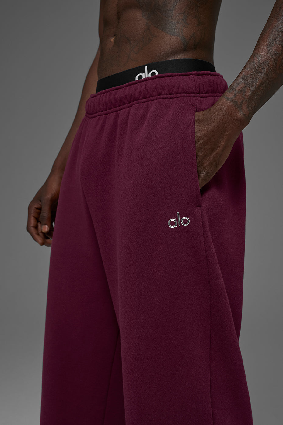 Pantalon de jogging droit Accolade - Bordeaux