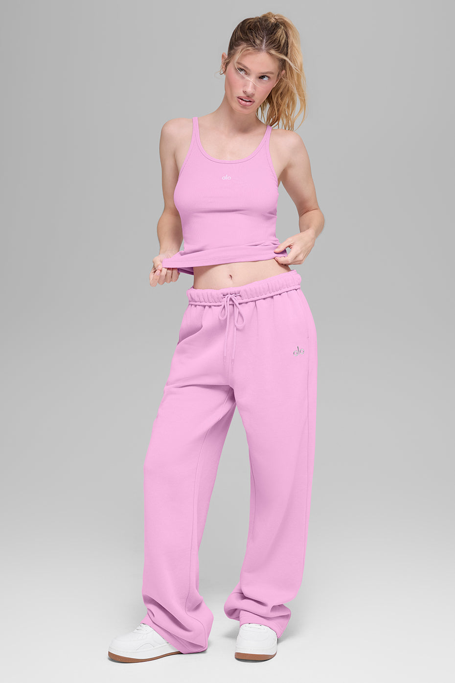 Pantalon de jogging droit Accolade - Rose cœur de bonbon