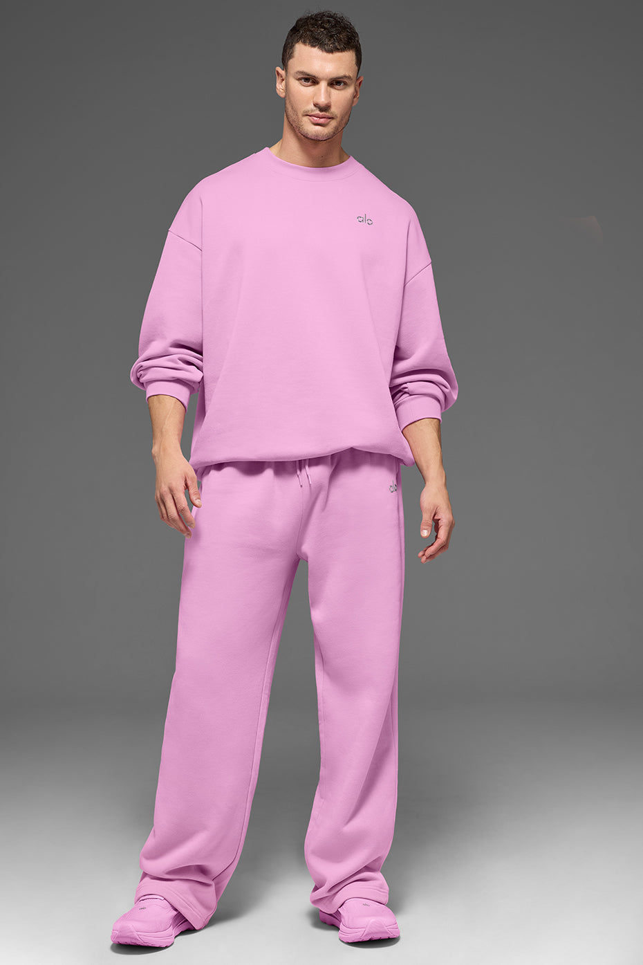 Pantalon de jogging droit Accolade - Rose cœur de bonbon