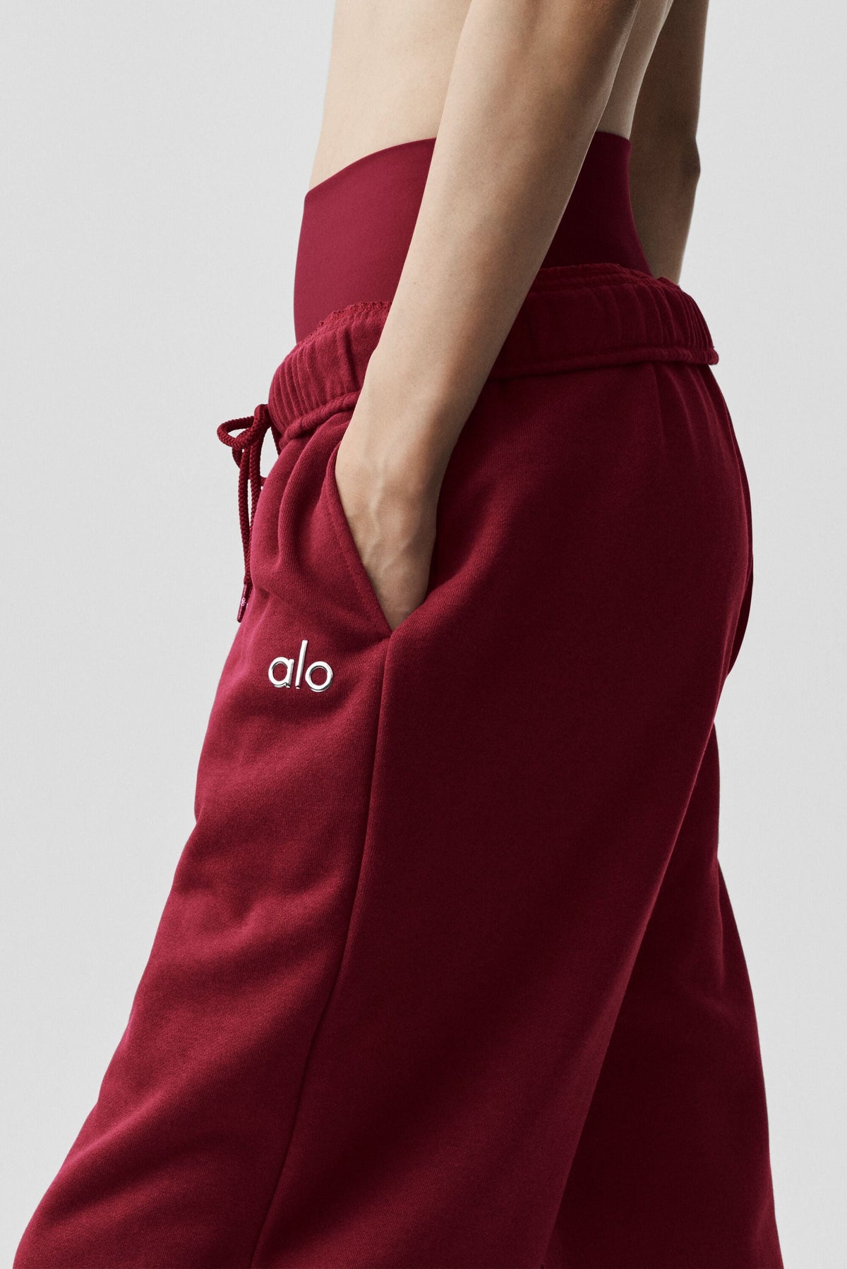 Pantalon de jogging droit Accolade - Rouge romance d’été