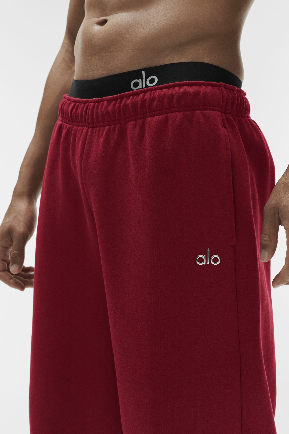 Pantalon de jogging droit Accolade - Rouge romance d’été