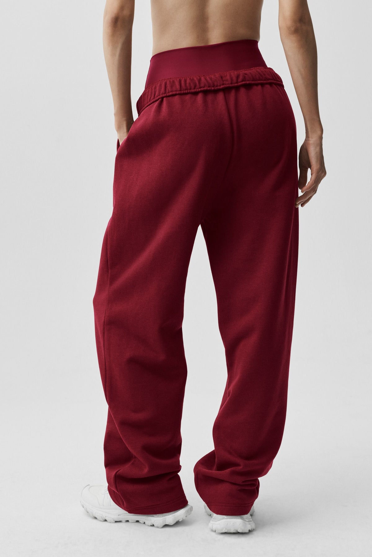 Pantalon de jogging droit Accolade - Rouge romance d’été