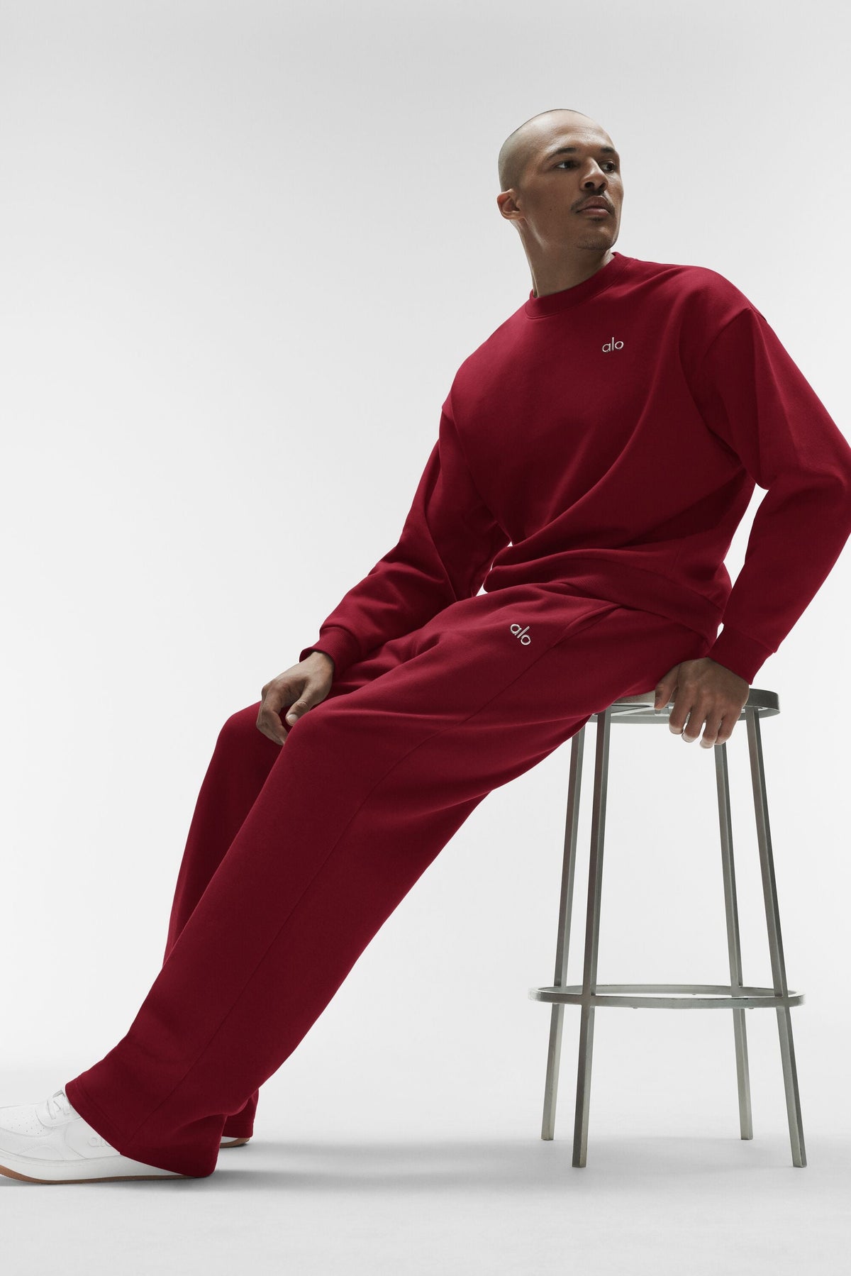 Pantalon de jogging droit Accolade - Rouge romance d’été
