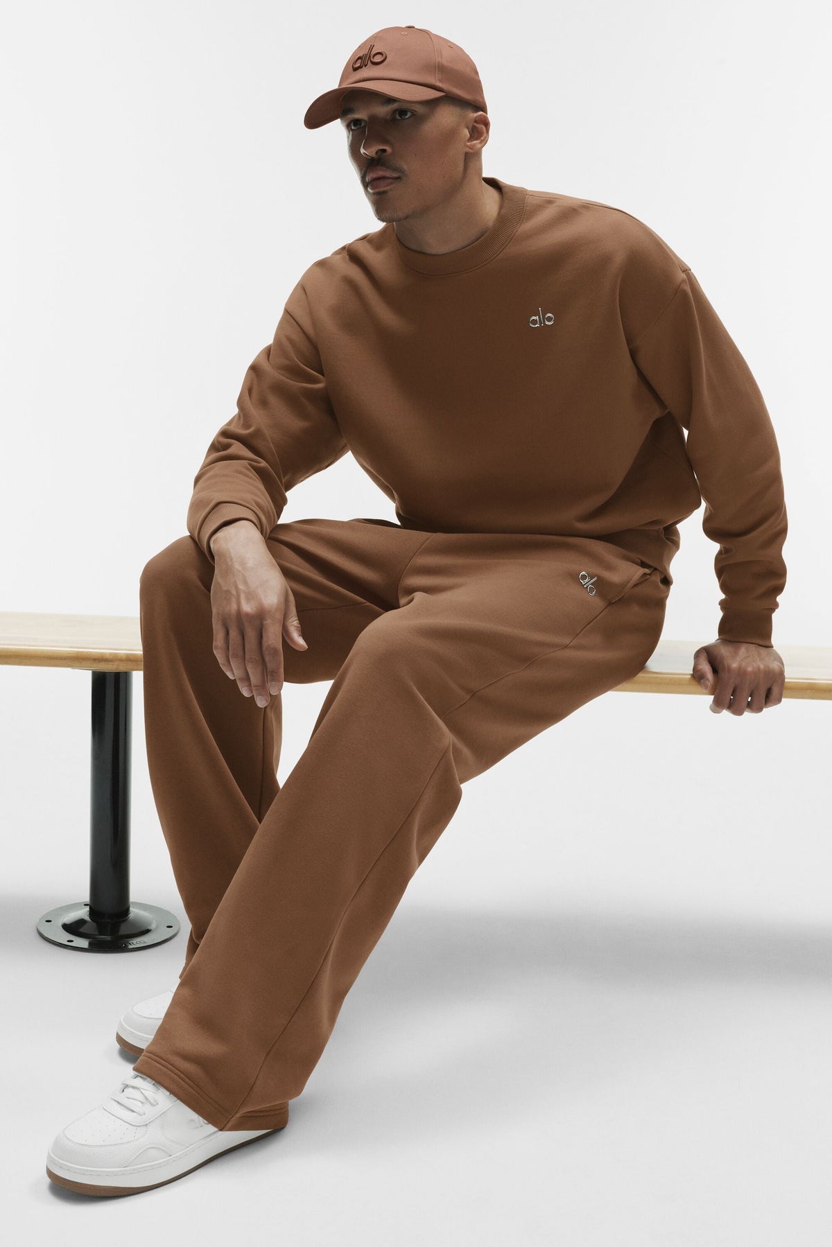 Pantalon de jogging droit Accolade - Brun ensoleillé