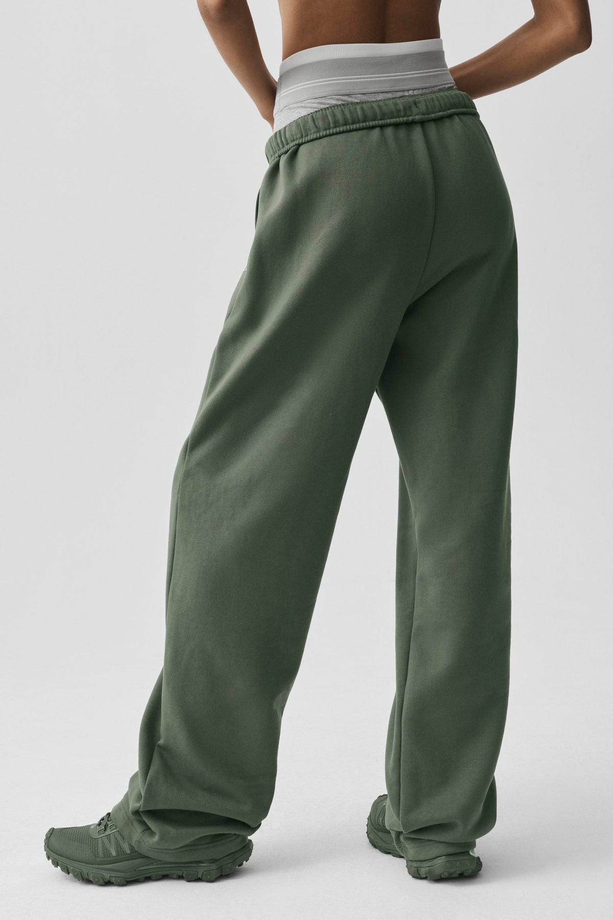 Pantalon de jogging droit Accolade - Vert bambou