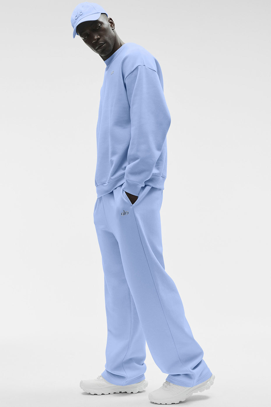 Pantalon de jogging droit Accolade - Bleu Provence clair