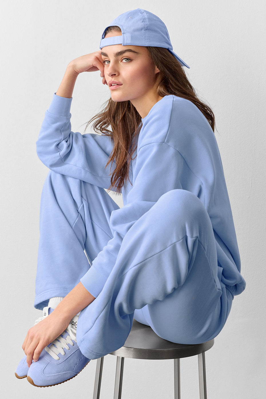 Pantalon de jogging droit Accolade - Bleu Provence clair