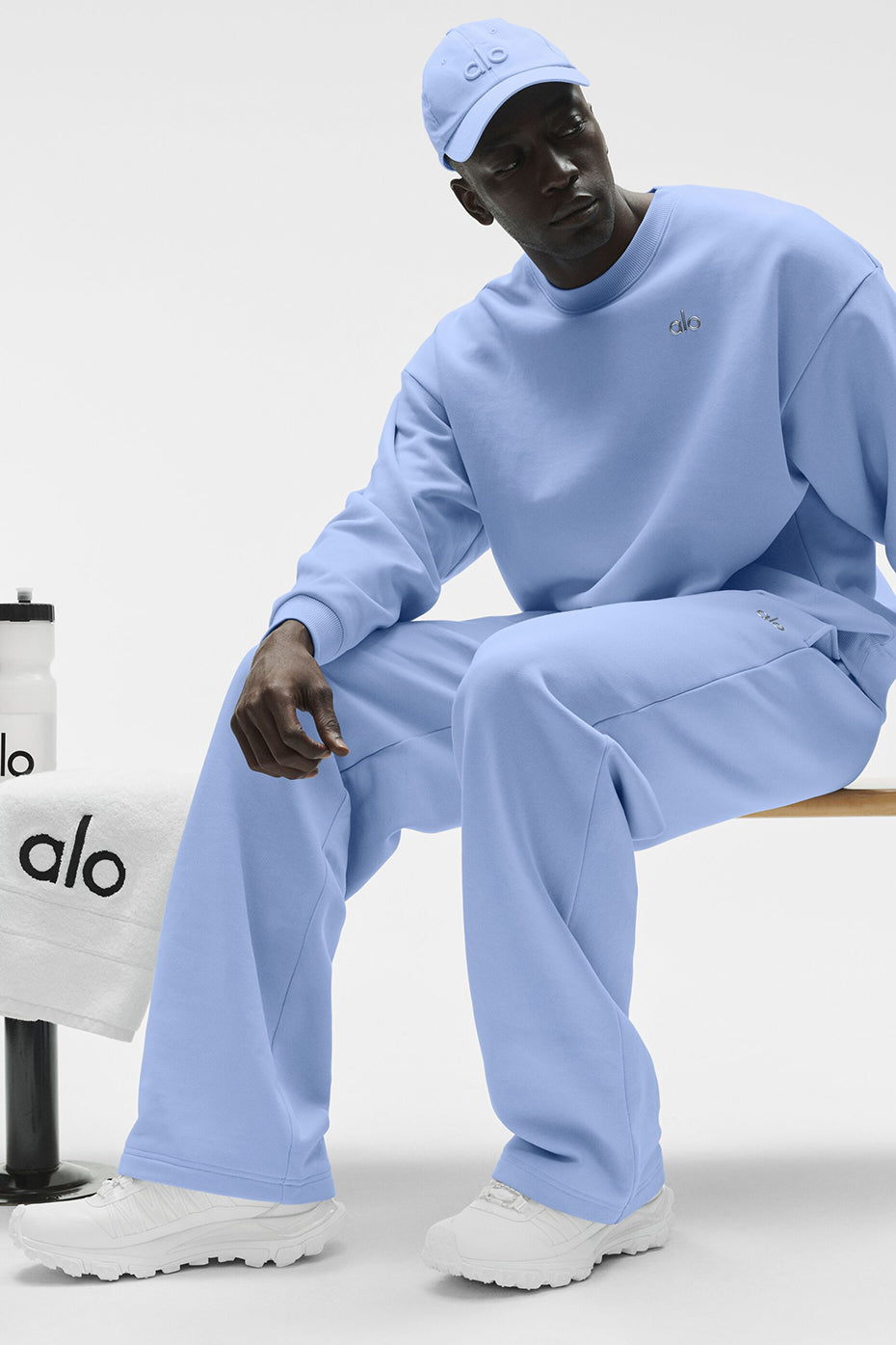 Pantalon de jogging droit Accolade - Bleu Provence clair